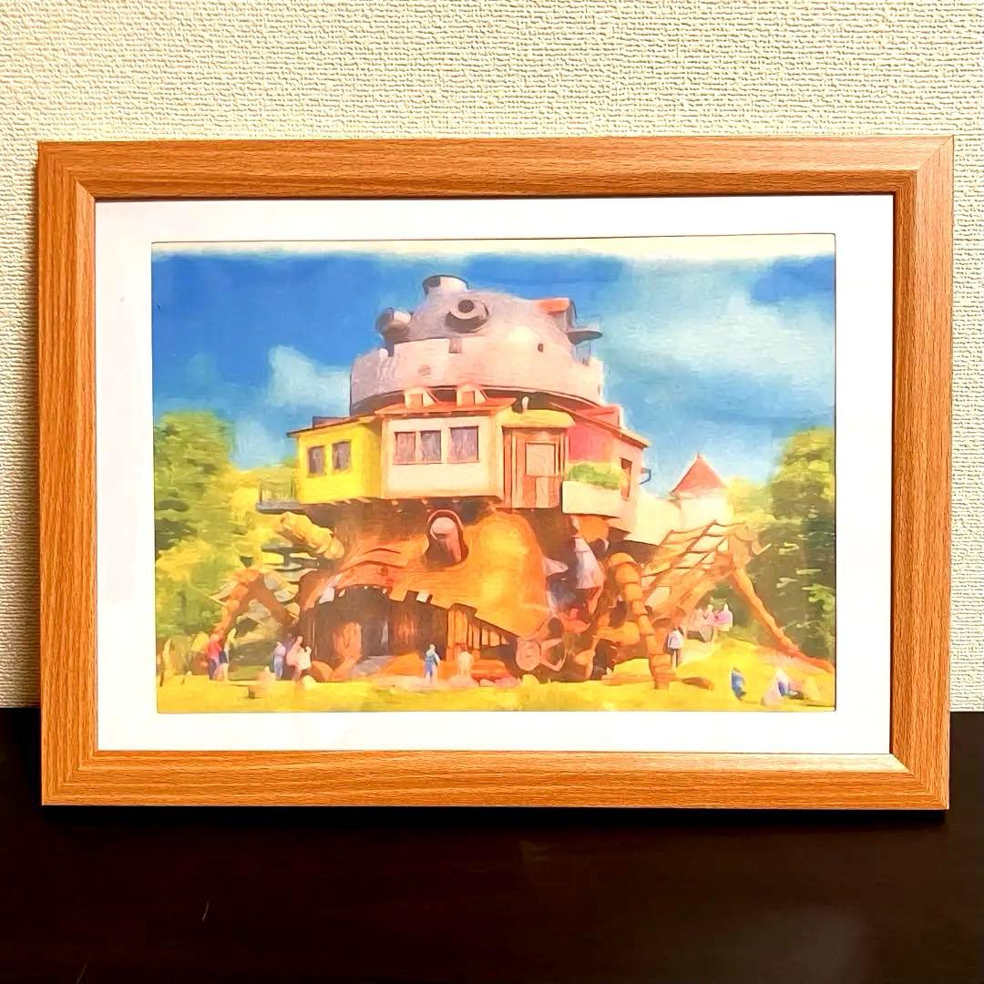 ジブリアート① 天空の城ラピュタより「ジャングルの古城」32.7㎝×24.0㎝