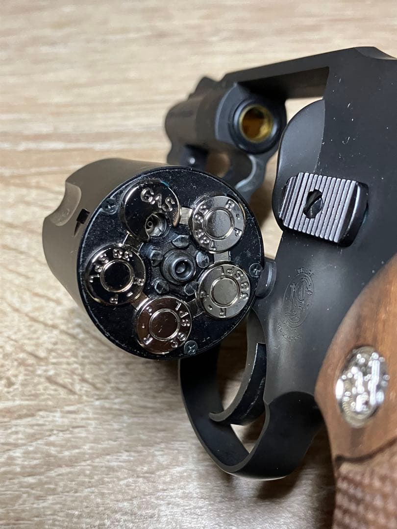 タナカワークス S&W M49 Early HW ガスガン 木製グリップ付き