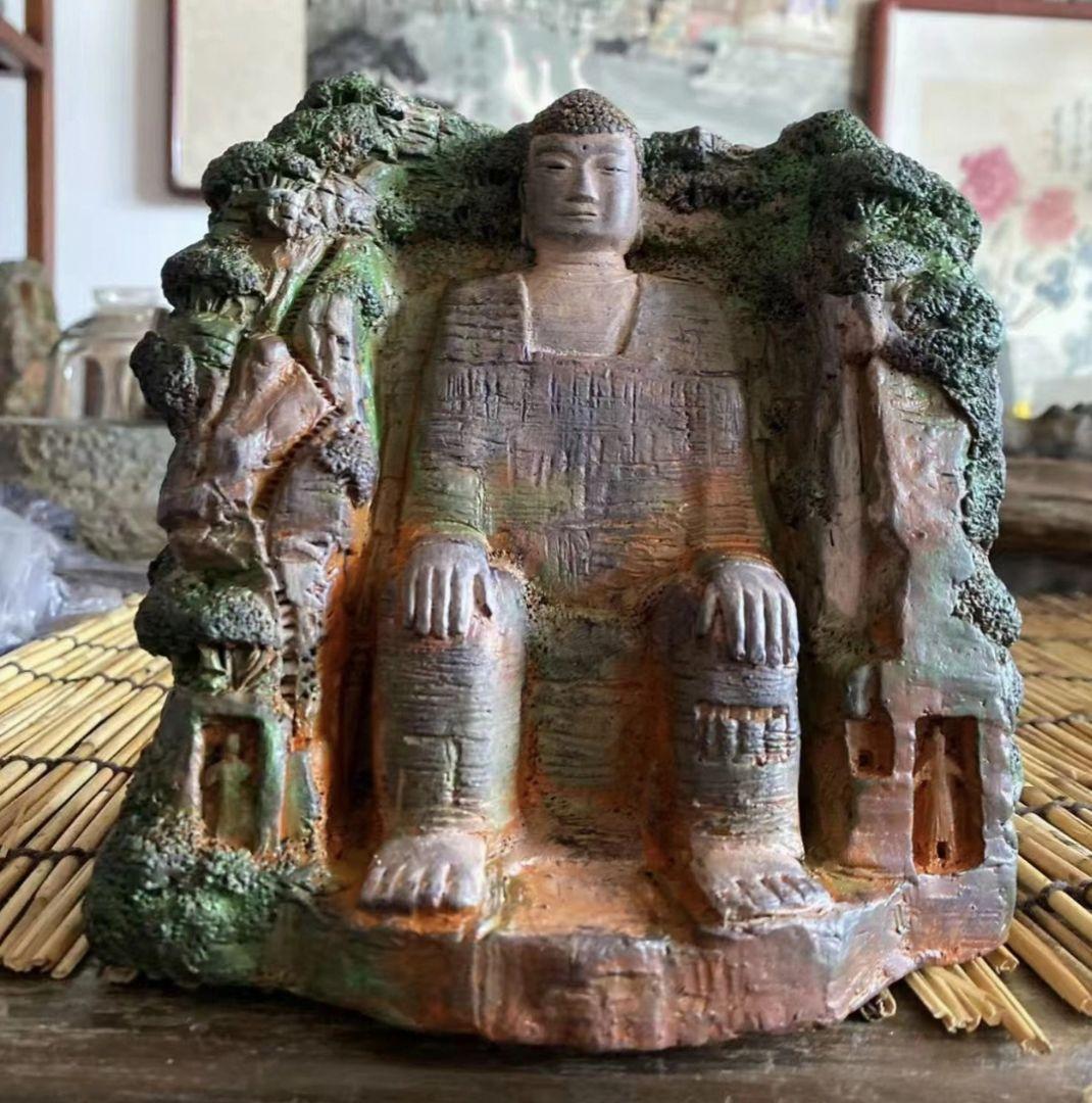 仏教美術 中国 楽山大仏弥勒仏 禅意 茶台 鎮紙 景観 鎮宅 装飾品 工芸品置物