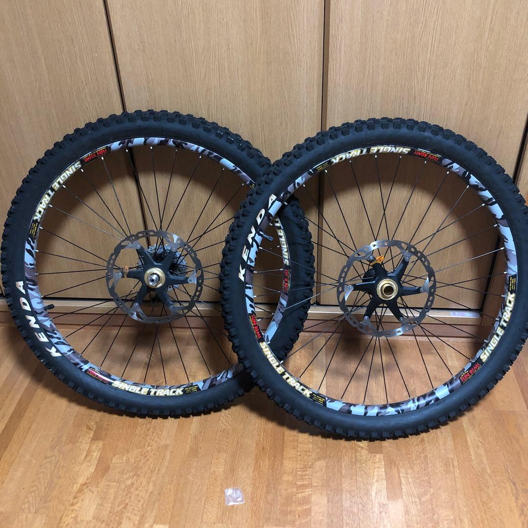 ダウンヒル用完組みホイール前後セット26インチ