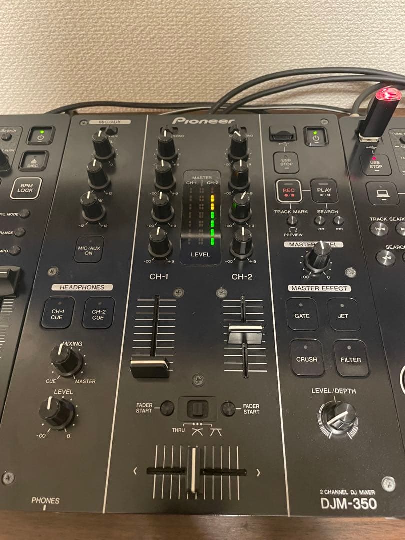 DJM350×１台＋CDJ350×2台　ケーブル付属　セット販売　Pioneer