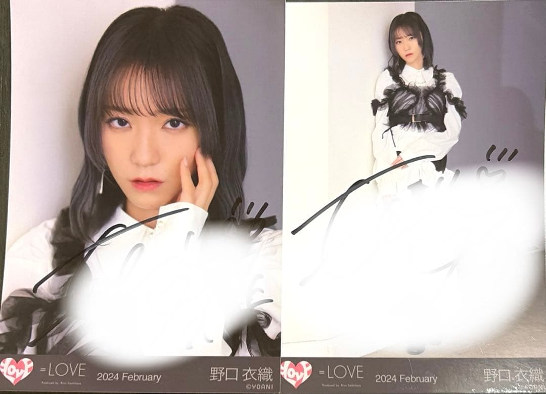 イコラブ　生写真　野口衣織　狂想カタストロフィ　直筆