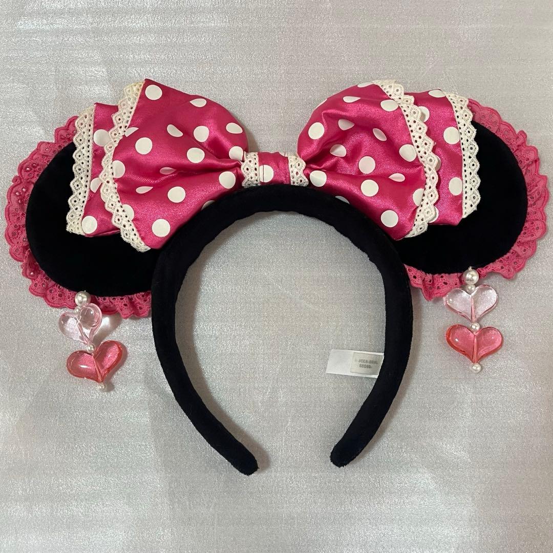 ディズニー イヤリングカチューシャ ミニー ピンク