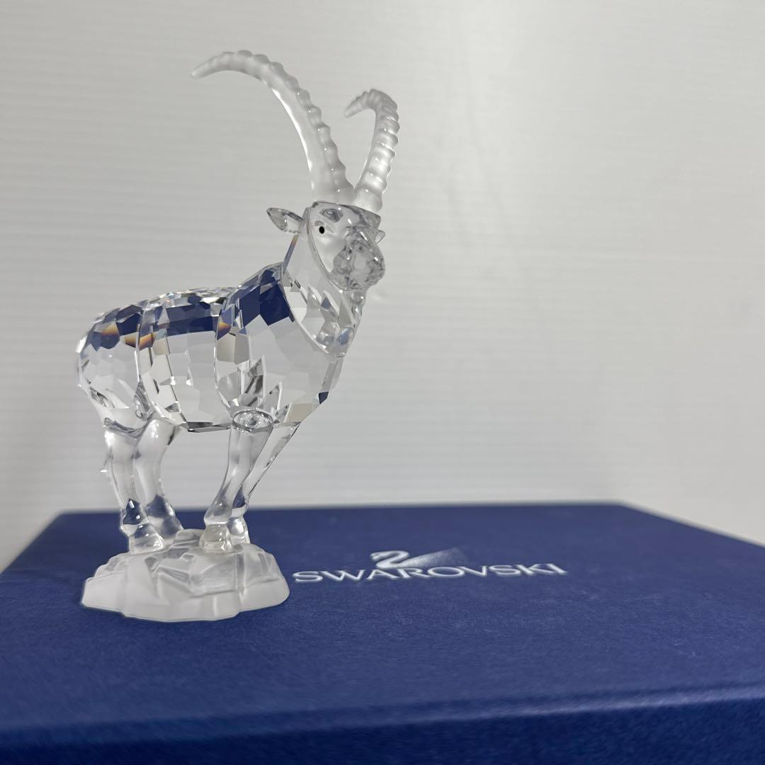 廃盤品！スワロフスキー フィギュリン 山やぎ ヤギ 動物 置物