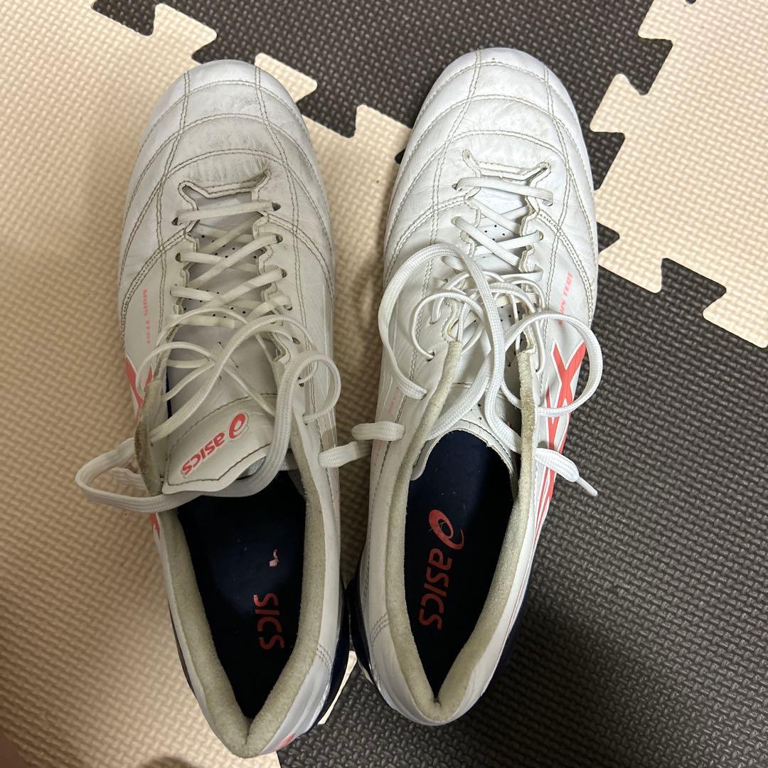 asics DS LIGHT ホワイト/レッド スパイク