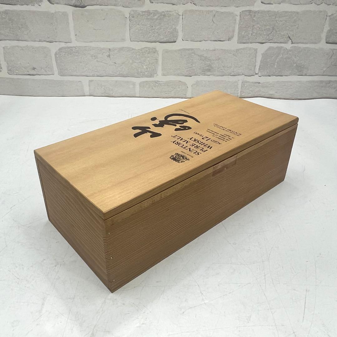 未開栓品 サントリー 山崎12年 向獅子マーク ウイスキー 760ml 木箱付