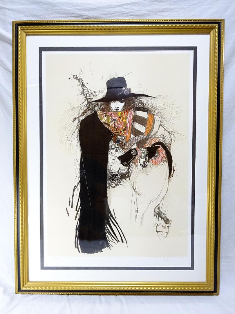 #天野喜孝 #華 #リトグラフ #大作 #直筆サイン #アールビバン #証明書付
