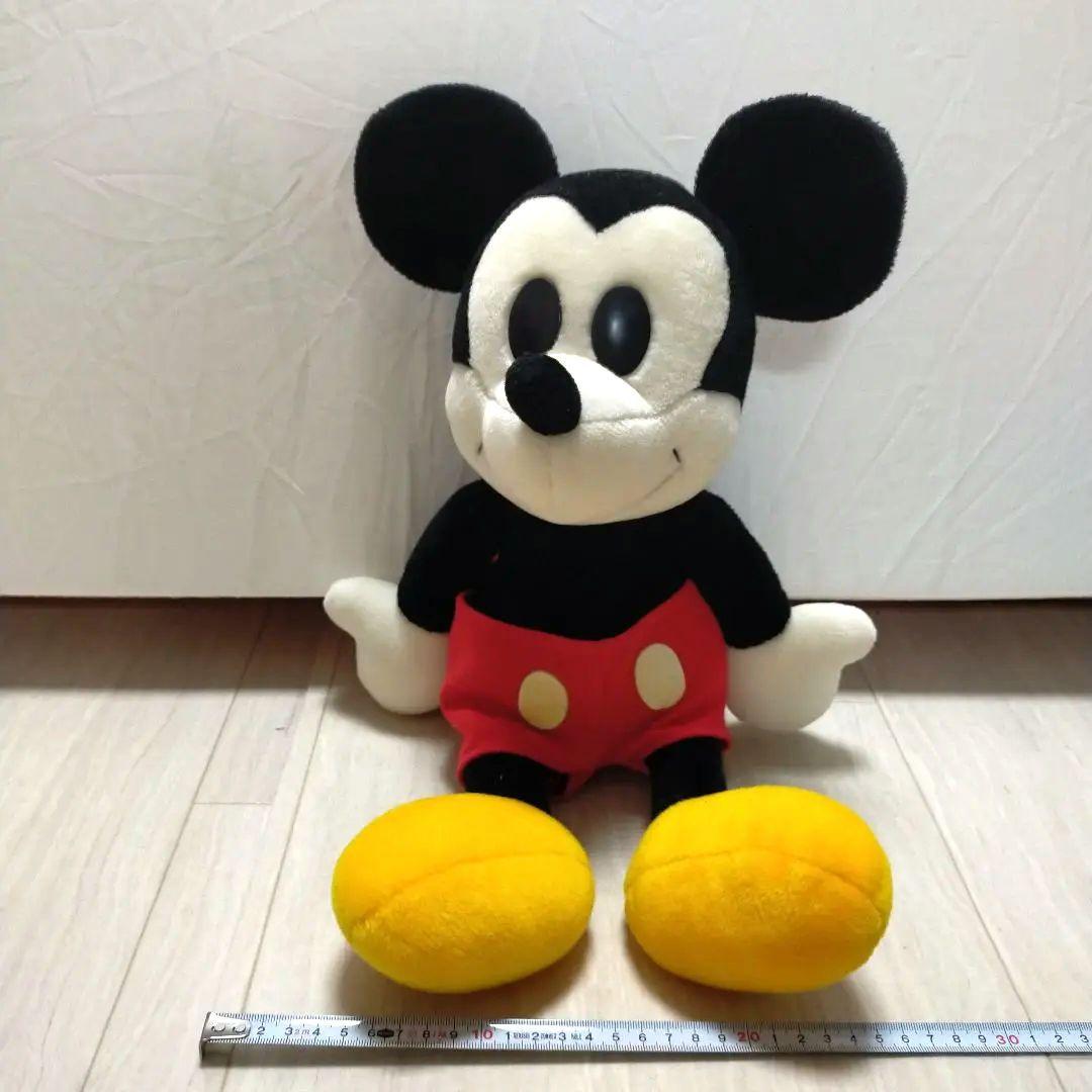ミッキーマウス ぬいぐるみ 約40cm　白　ホワイト　ぬい活　平成　レトロ