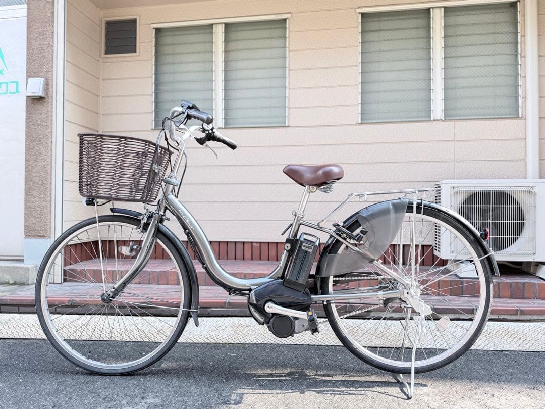 大阪府　ヤマハ　電動アシスト自転車 シティタイプ シルバー