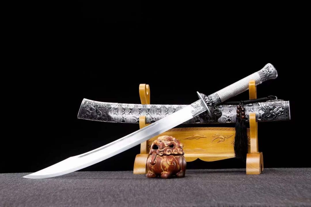 蛇尾皮龍虎大刀 古兵器 武具　刀装具　日本刀　模造刀 居合刀