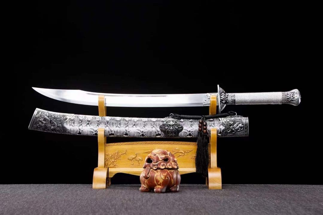 蛇尾皮龍虎大刀 古兵器 武具　刀装具　日本刀　模造刀 居合刀