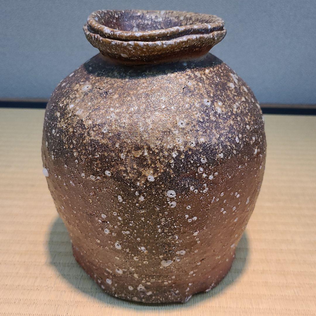 信楽焼 小川清峰作 壷 高さ6.5寸（約20cm） 箱なし 本物保証