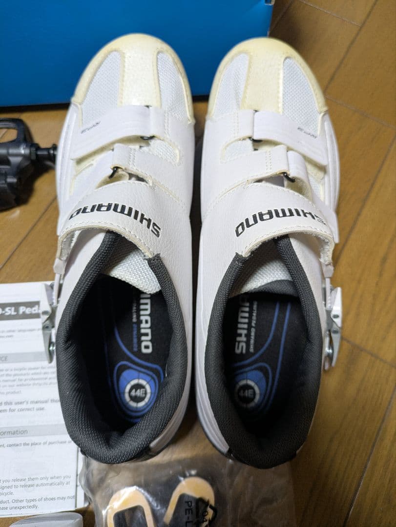 SHIMANO SPD-SL シューズ、ペダル、クリート、グリスのセット