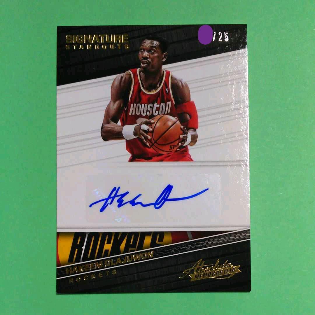HAKEEM OLAJUWON　オラジュワン　直筆サインカード　AUTO　NBA