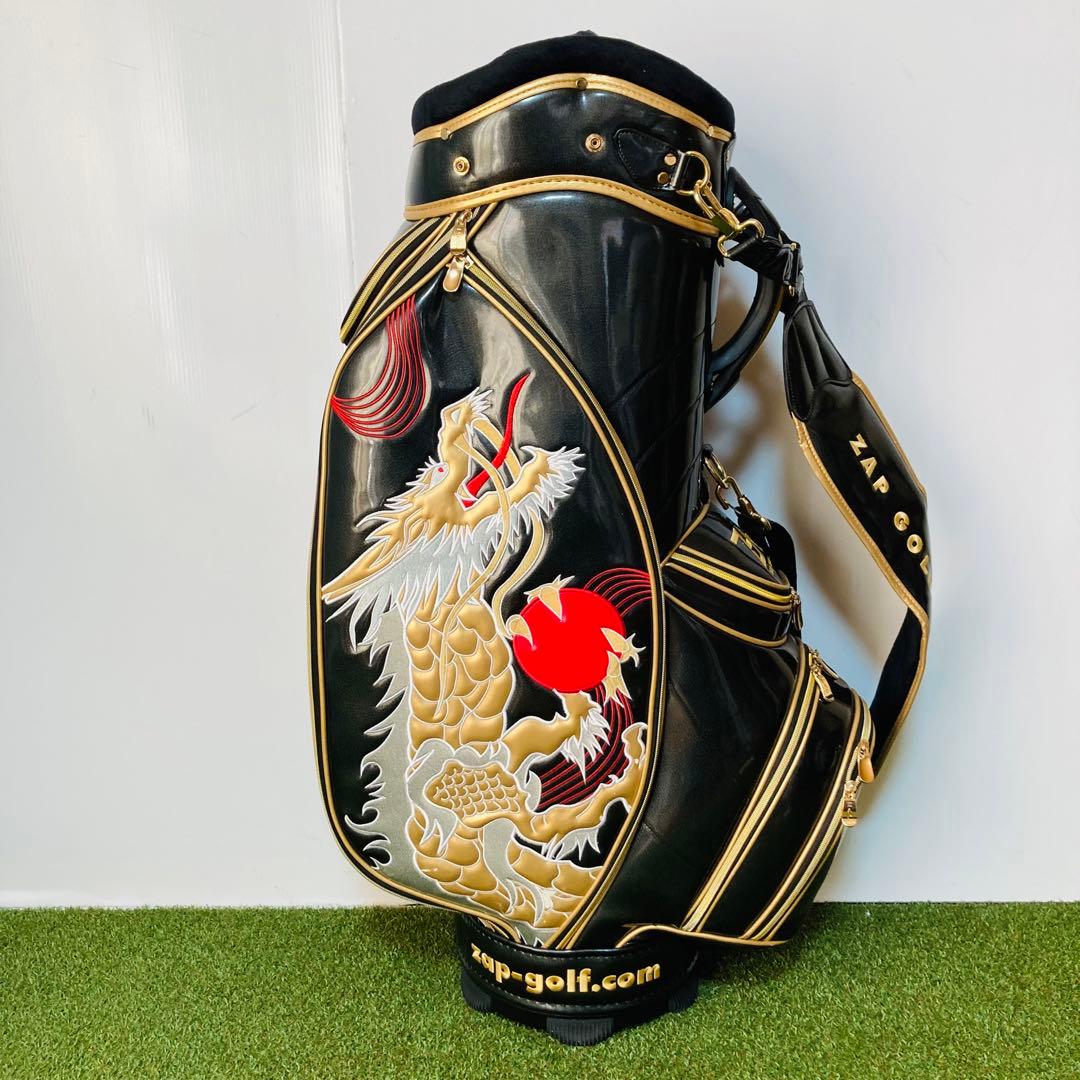 ゴルフ 美品 ZAP GOLF ケース付 エナメル 9.5型キャディバッグ