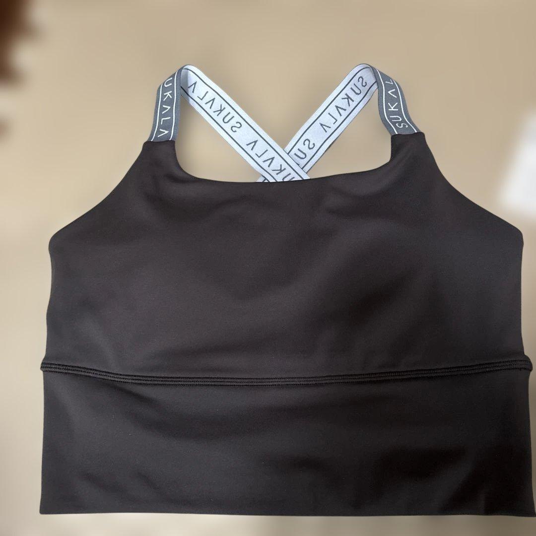 SUKALA バッククロスロゴヨガトップ　エスプレッソ　M