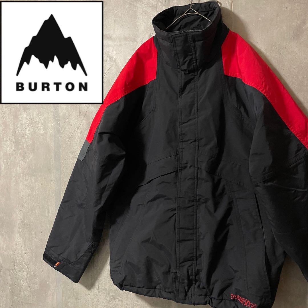 Burtonバートンスキーウェアスノーボードジャケットブルゾン紺ネイビー刺繍ロゴ