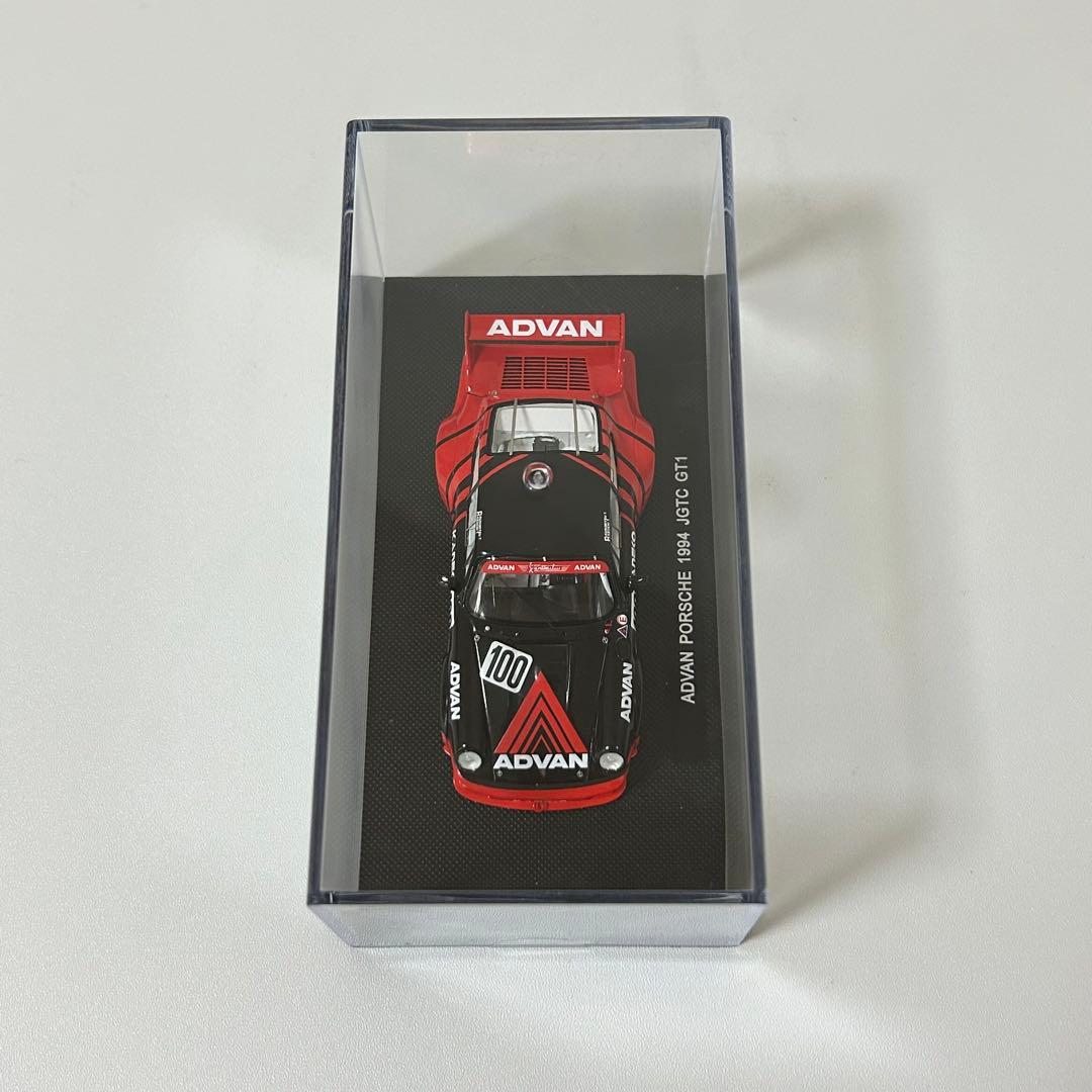 未使用 エブロ 1/43 アドバン ポルシェ 911 GT1 1994 #100