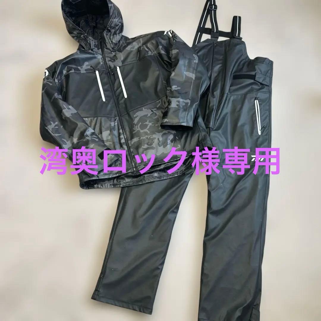 ダイワDaiwaオーシャンサロペット　ウインタースーツ防寒ブラックカモフラージュ