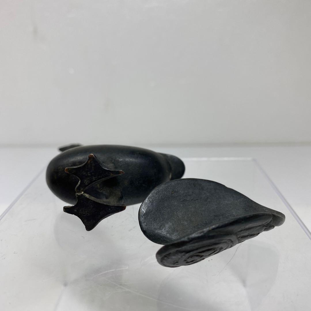 古銅　カモ　香炉　121g トトチ　東さ7-0330☆2F