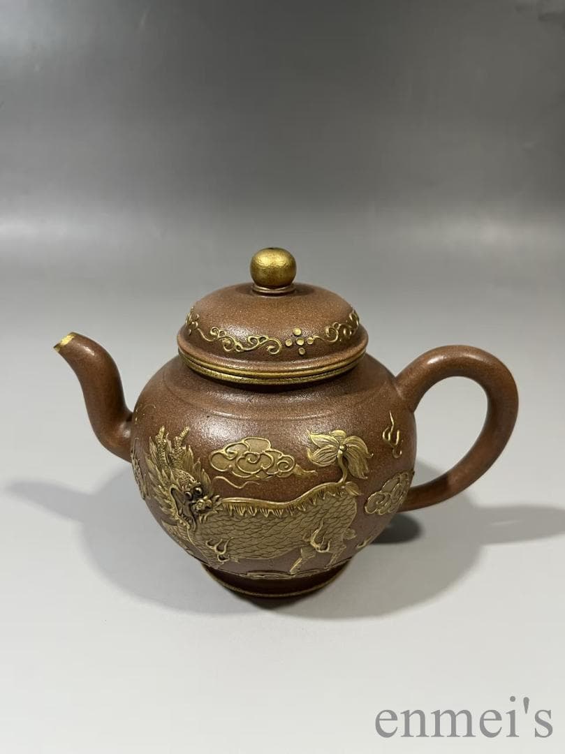 中国古美術 中国宜興 紫砂壺 四方壺 大清乾隆年制款 原鉱朱泥 急須 茶壺 唐物