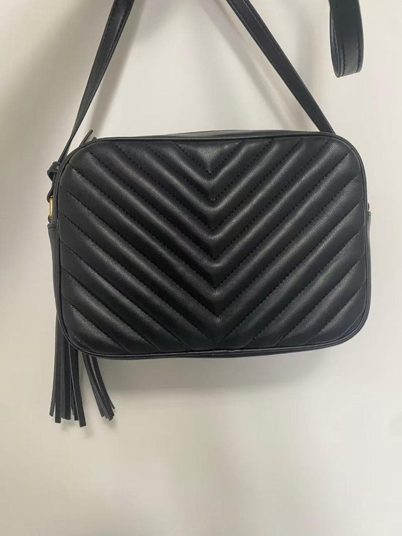 YSL 黒 キルティング ショルダーバッグ