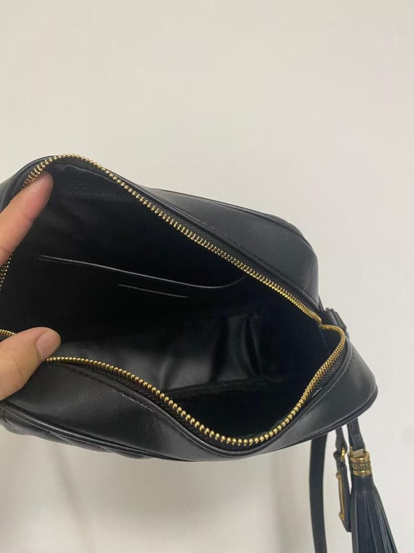YSL 黒 キルティング ショルダーバッグ