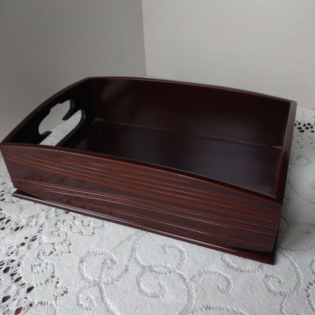 茶道具　莨盆　春慶塗　利休好瓢箪透かし