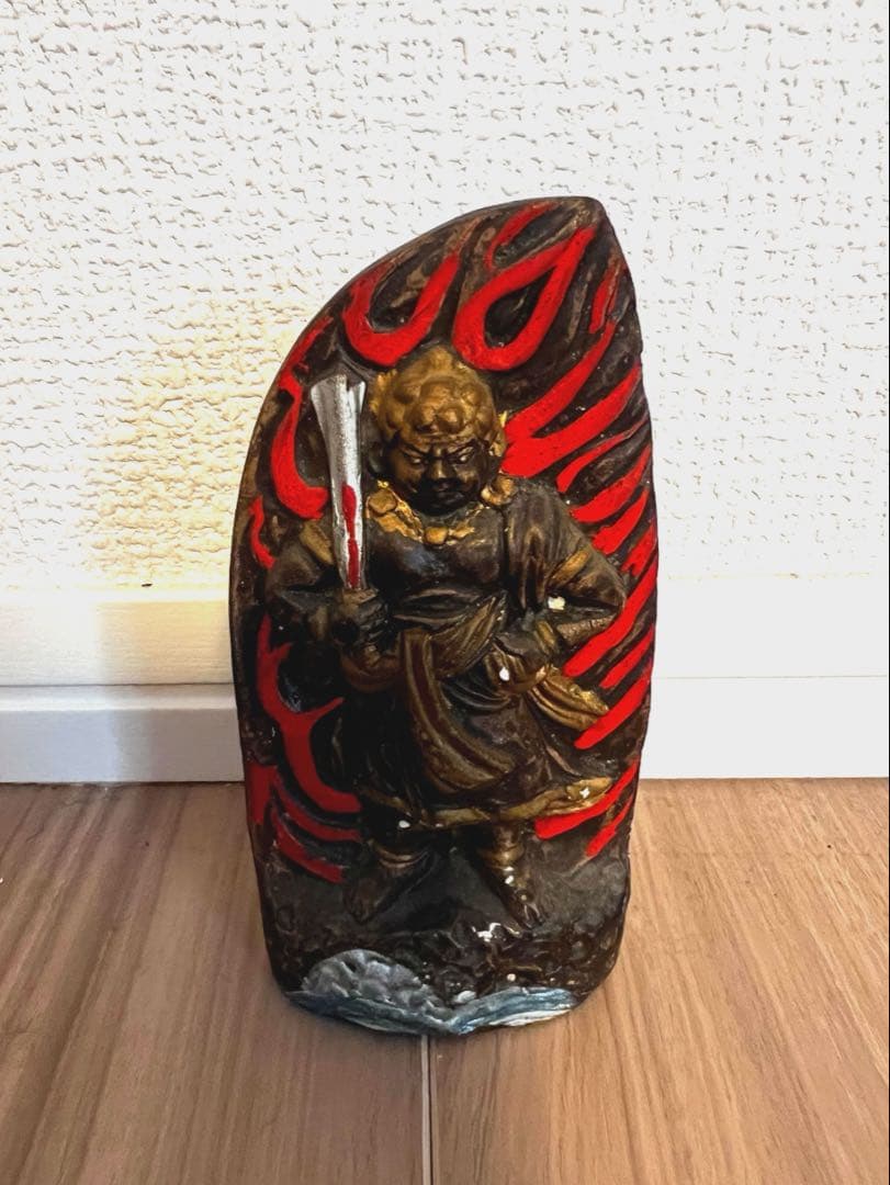 不動明王立像（11cm) 仏像 円空仏 摸刻 木彫