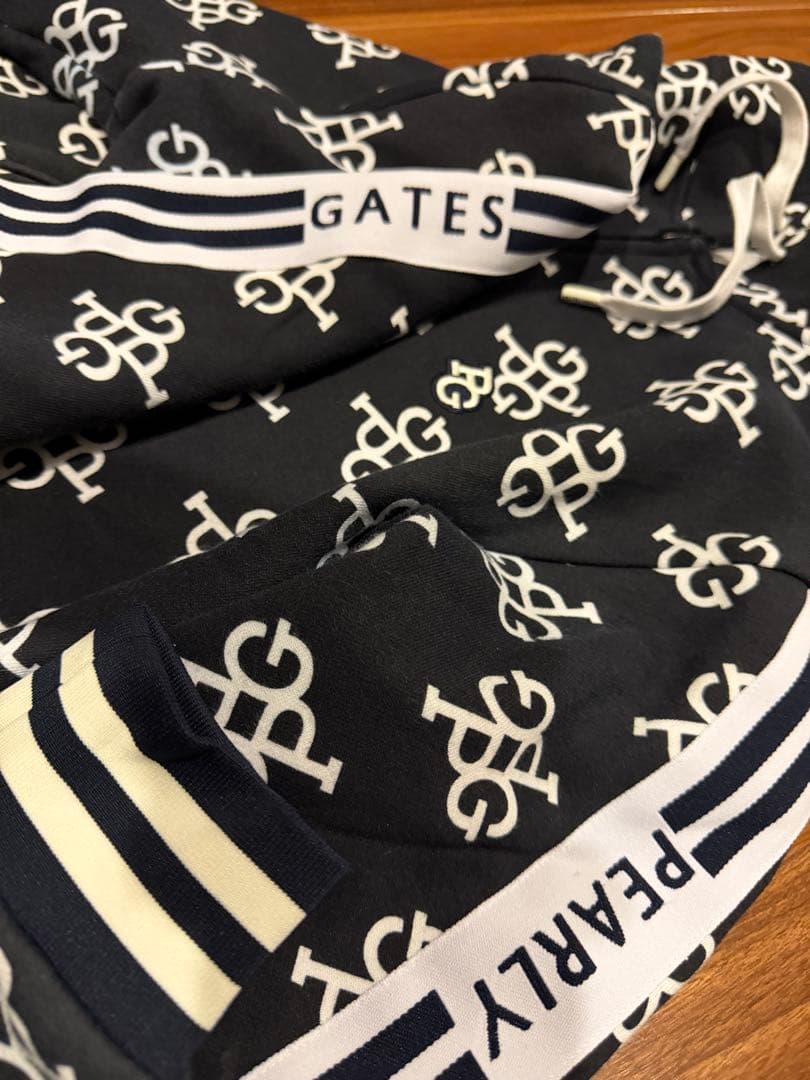 PEARLY GATES モノグラム総柄 ダブルジップパーカー&パンツセット