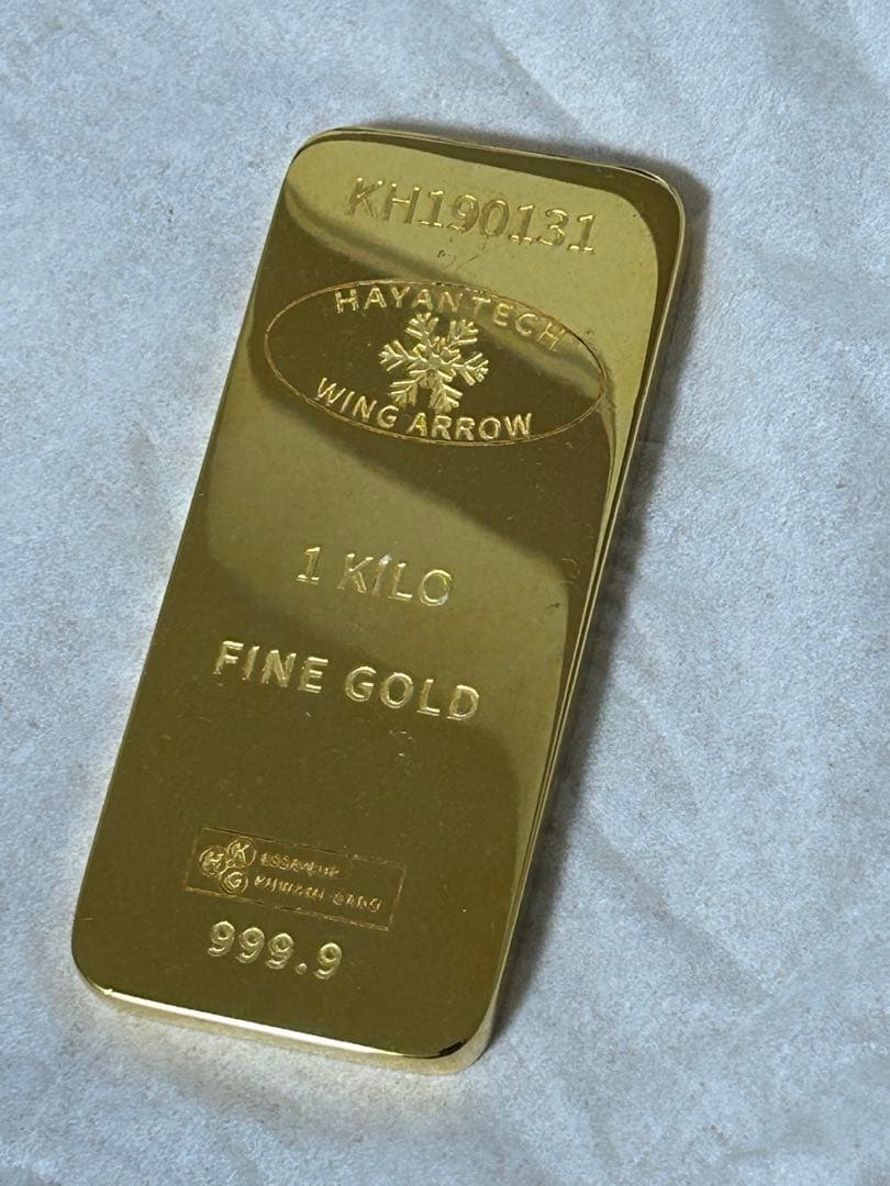 ゴールドバー1kgモデル　金の延べ棒　金塊インゴッド2個