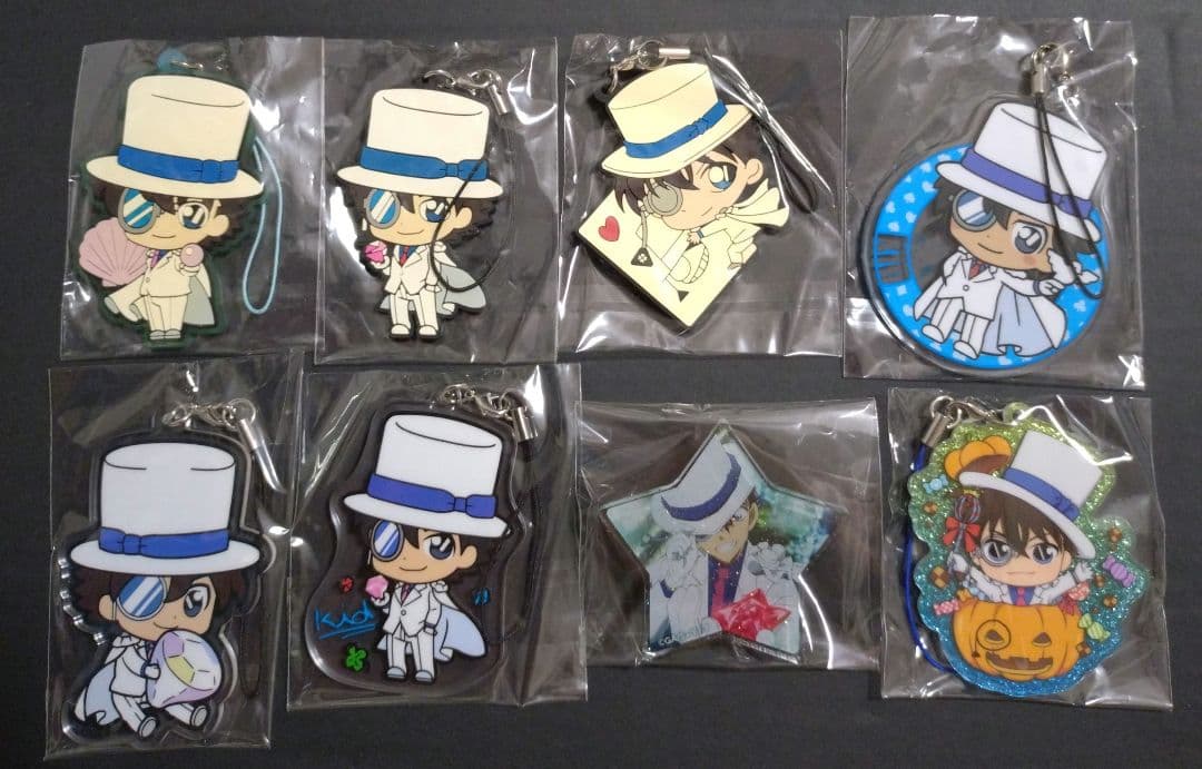 【バラ売り可】名探偵コナン 怪盗キッド アクキー ラバスト 8種 8個セット