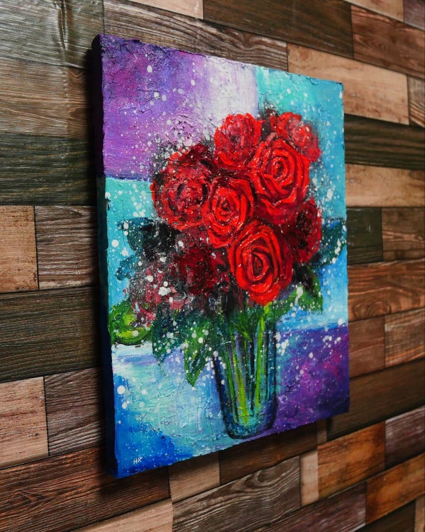 油絵 油彩 絵画 【薔薇】