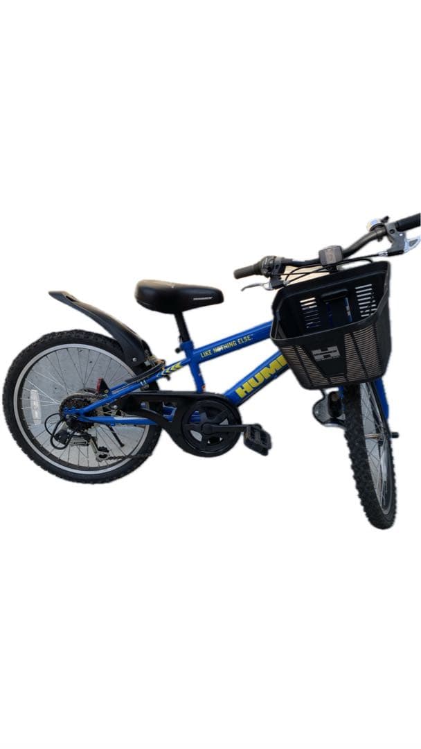 【YH】HUMMER 20インチ 子供用自転車 青 前カゴ付き