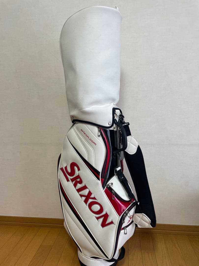 Srixon キャディバッグ　ホワイト/レッド