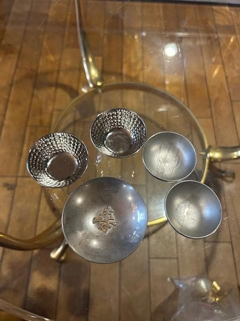 銀杯　5点セット【傷・汚れあり】