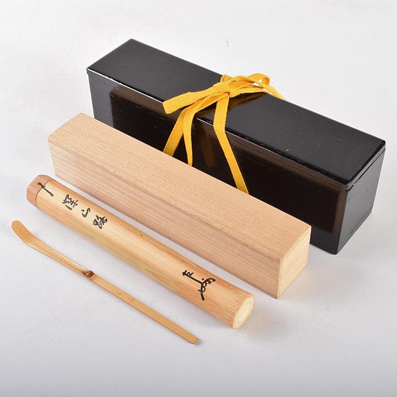モナカ　表千家十三代即中斎　深山路　自作茶杓　共箱　二重箱　M　R5118