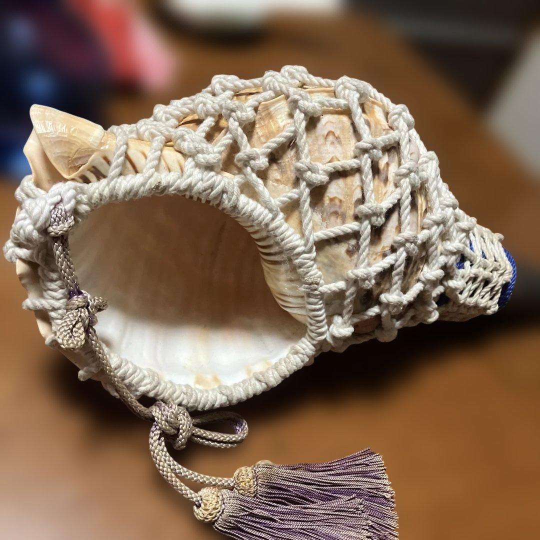 法螺貝笛 年代物 沖縄黒木 長さ40CM