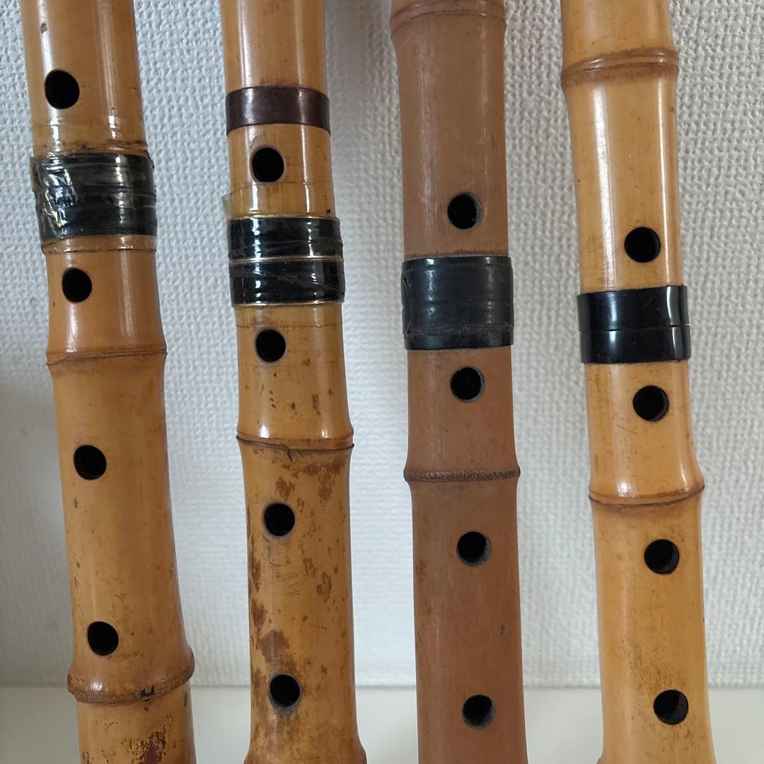 尺八本体 竹製 4本セット