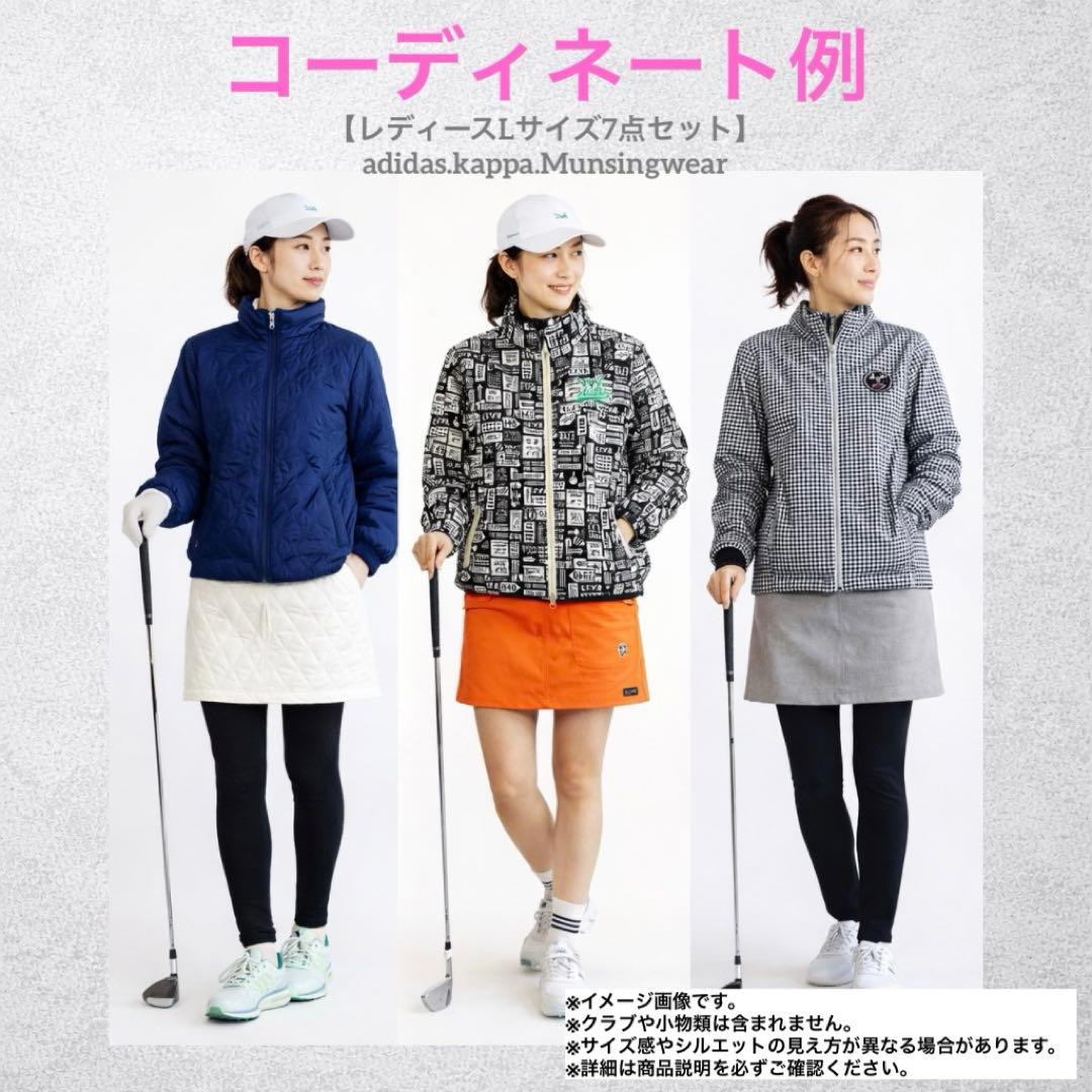 ゴルフウェアレディース まとめ売り7点 Lサイズ adidas他 中綿/ボア秋冬