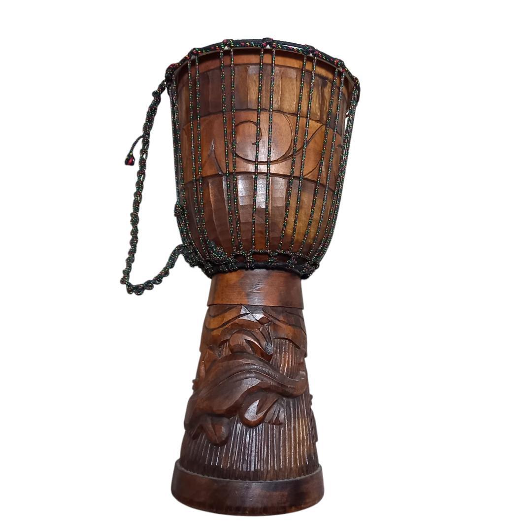 民族楽器 JEMBE ジャンベ アフリカ 打楽器 トカゲ柄