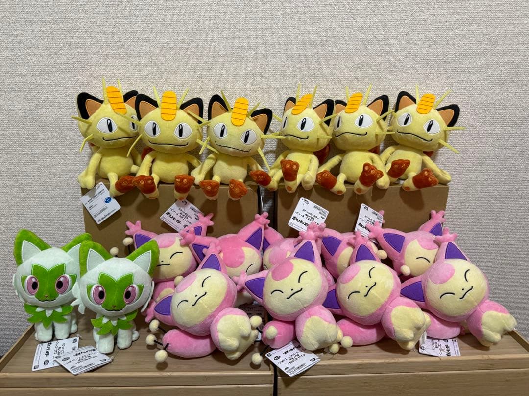 ポケモンぬいぐるみ　ニャース　エネコ　ニャオハ　17体セット