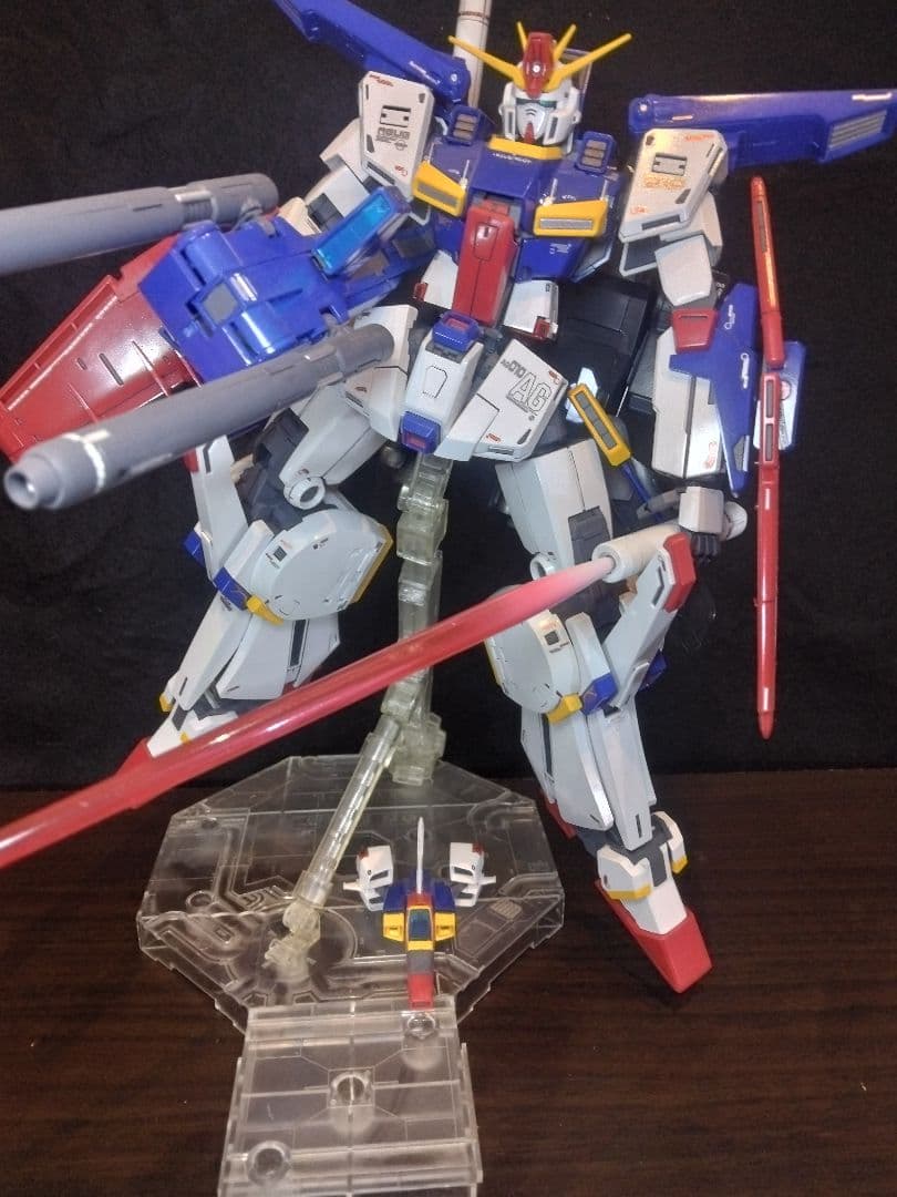 MG　ZZガンダムVer.Ka プレミアムデカール仕様　塗装完成品　説明書台座付