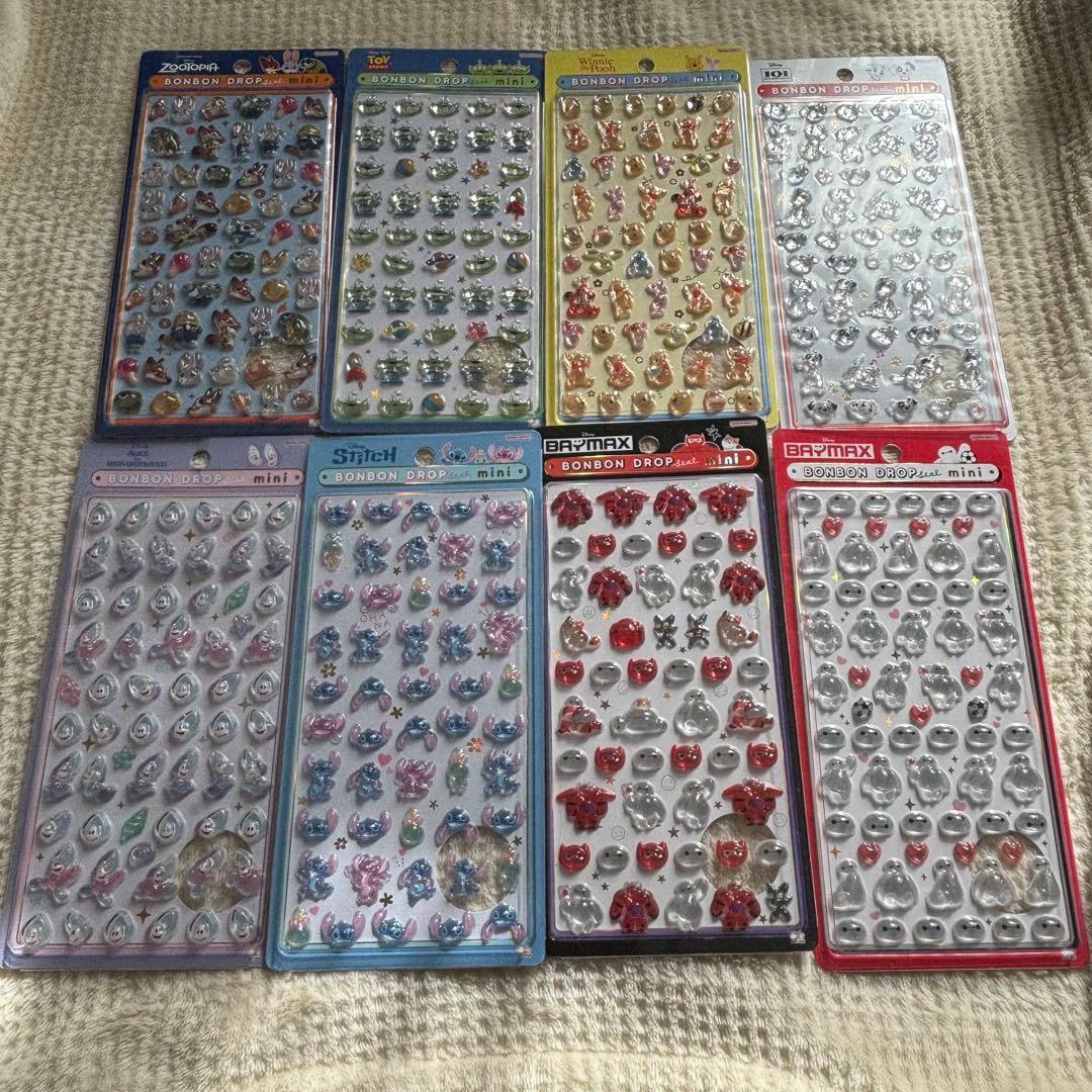 ボンボンドロップシール　ミニ　ディズニー 全8種セット　mini