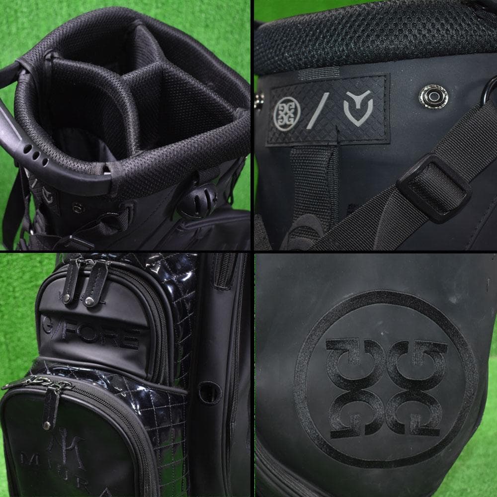 メ*ン様 G/FORE ジーフォア タンド式キャディバッグ9型【ブラック】中古！