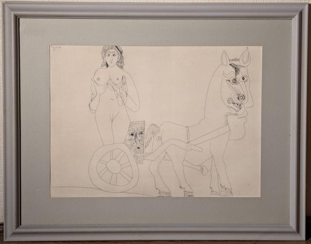 【真作】【複製】複製画　パブロ・ピカソ　エロチカシリーズ　独創的な線描画　W36