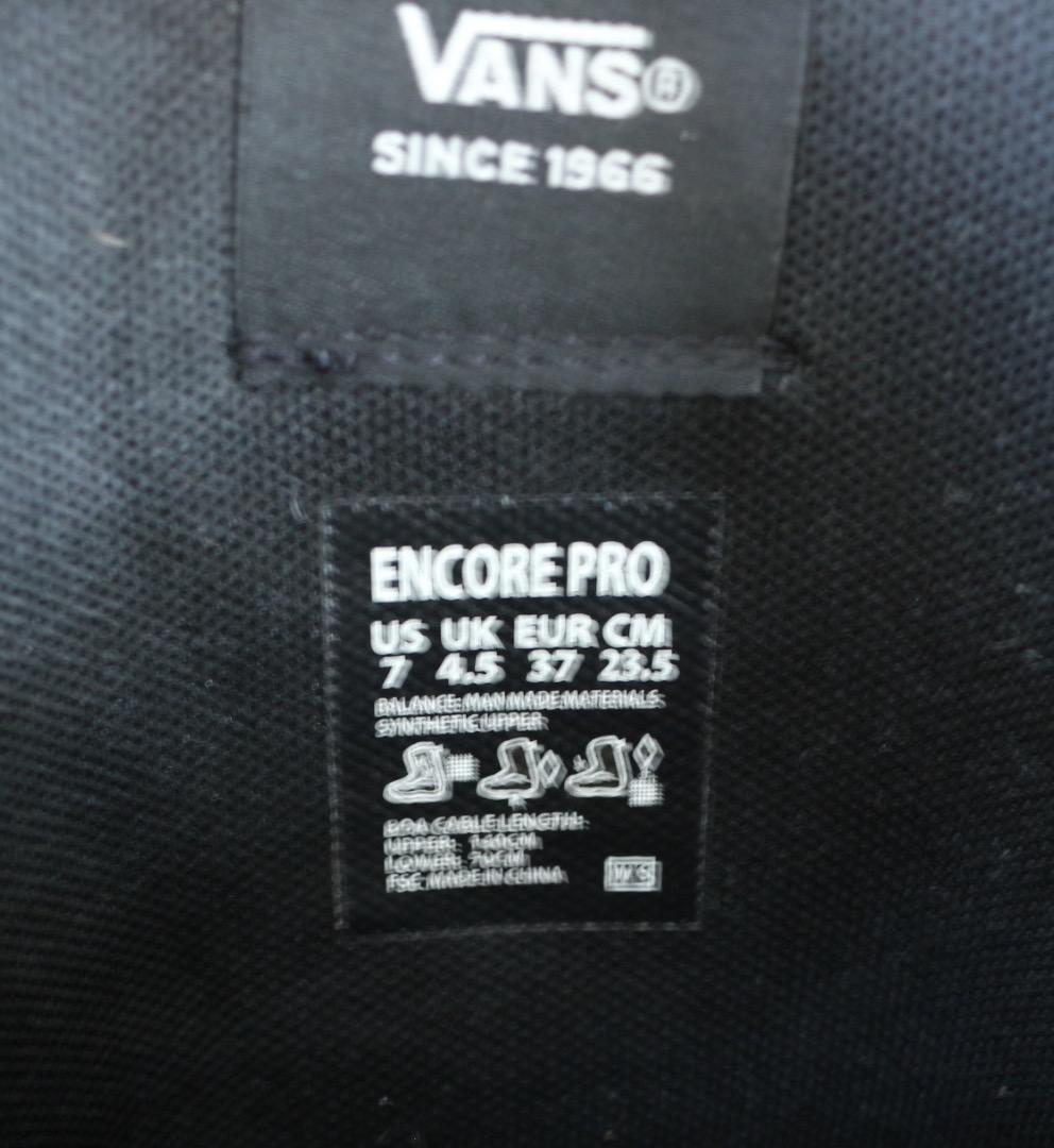 VANS バンズ エンコアプロ レディース ダブルボア スノーボード ブーツ