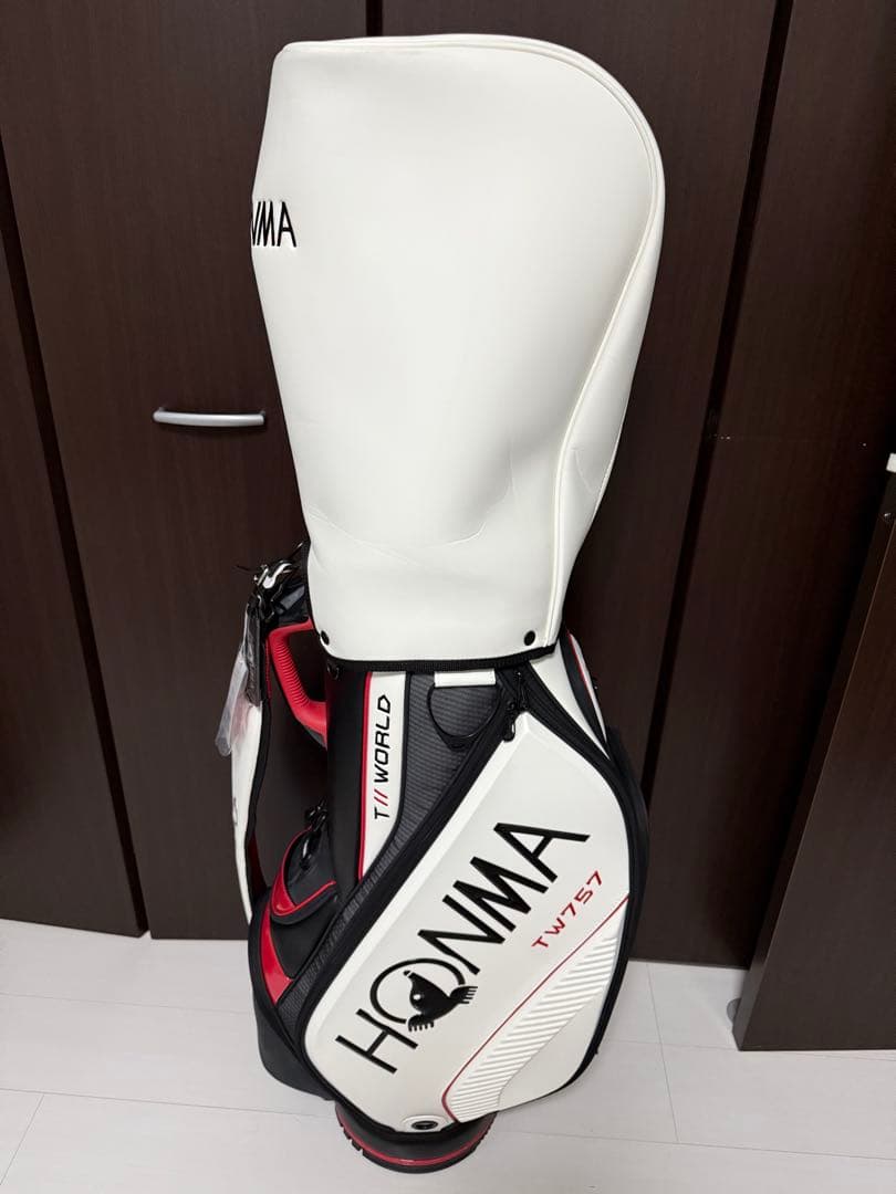 HONMA TW1757 キャディバッグ ホワイト/レッド