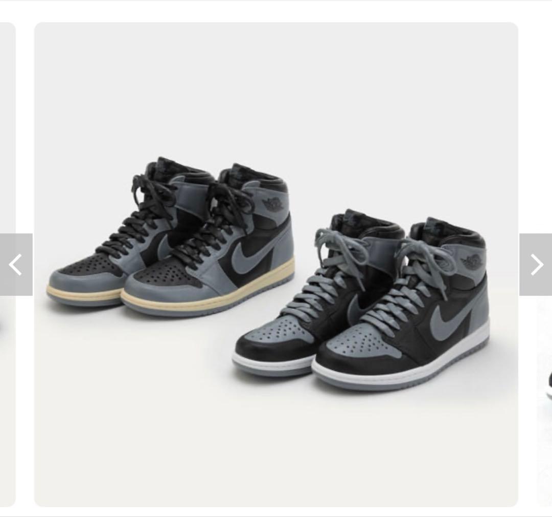 【新品】Nike Air Jordan 1 ブラック/グレー ハイカット