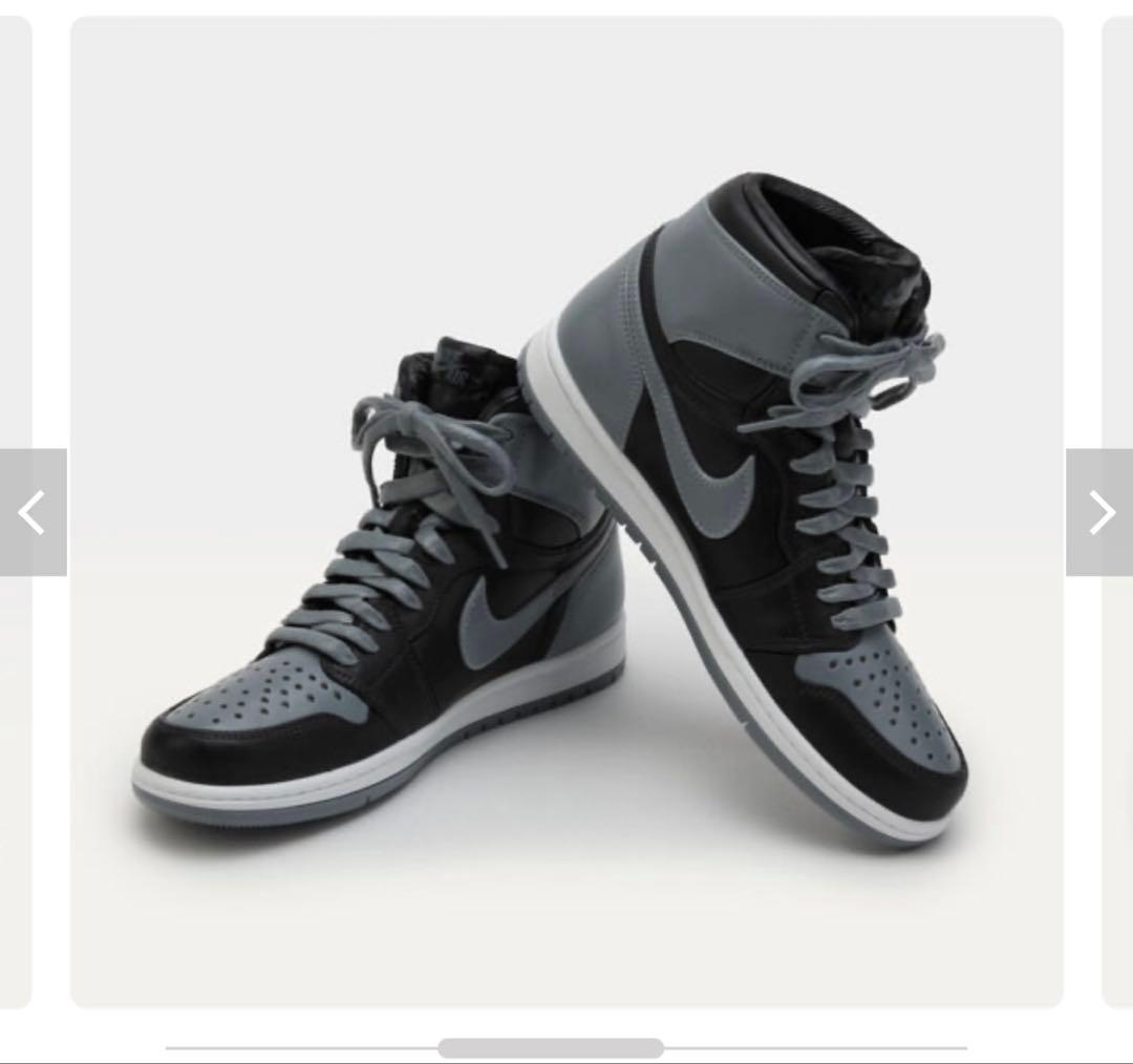 【新品】Nike Air Jordan 1 ブラック/グレー ハイカット